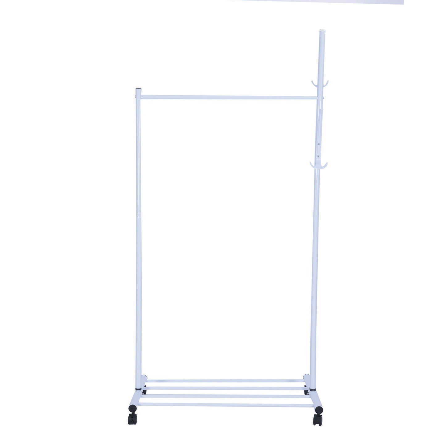 Clothes Heavy Duty Hanging Garment Rail with Shoe Rack Shelf and Hat Stand UK