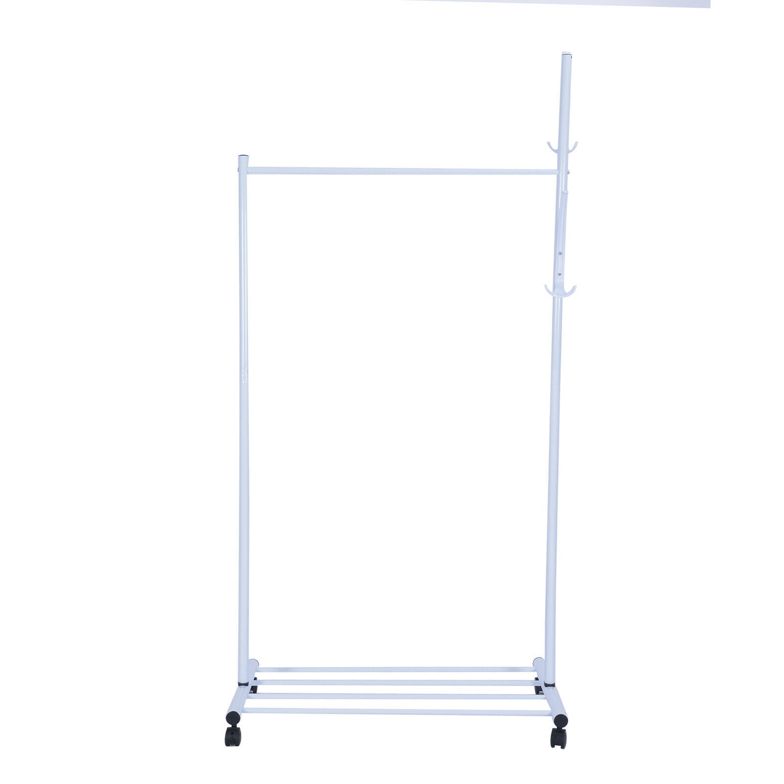 Clothes Heavy Duty Hanging Garment Rail with Shoe Rack Shelf and Hat Stand UK