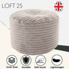 Round Bean Bag Foot Rest Stool Pouffe Living Room Beanbag Ottoman Footstools