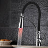 UK LED Kitchen Taps Pull Out Spray Basin Mixer Sink Tap Chrome Black Modern