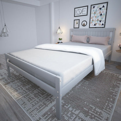 Modern Wooden Double/King Size Bed Frame 4ft 4ft6 5ft Bedroom Bedstead Furniture
