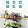 VEGETABLE FRUIT STORAGE 5 TIER KITCHEN STACKING STACKABLE BASKET RACK