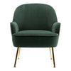 Green Velvet Leisure Occasional Armchair Living Bedroom Sofa Single Lounge Chair