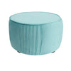 Round Velvet Blue Makeup Dressing Table Stool Footstool Ottoman Sofa Pouffe Seat