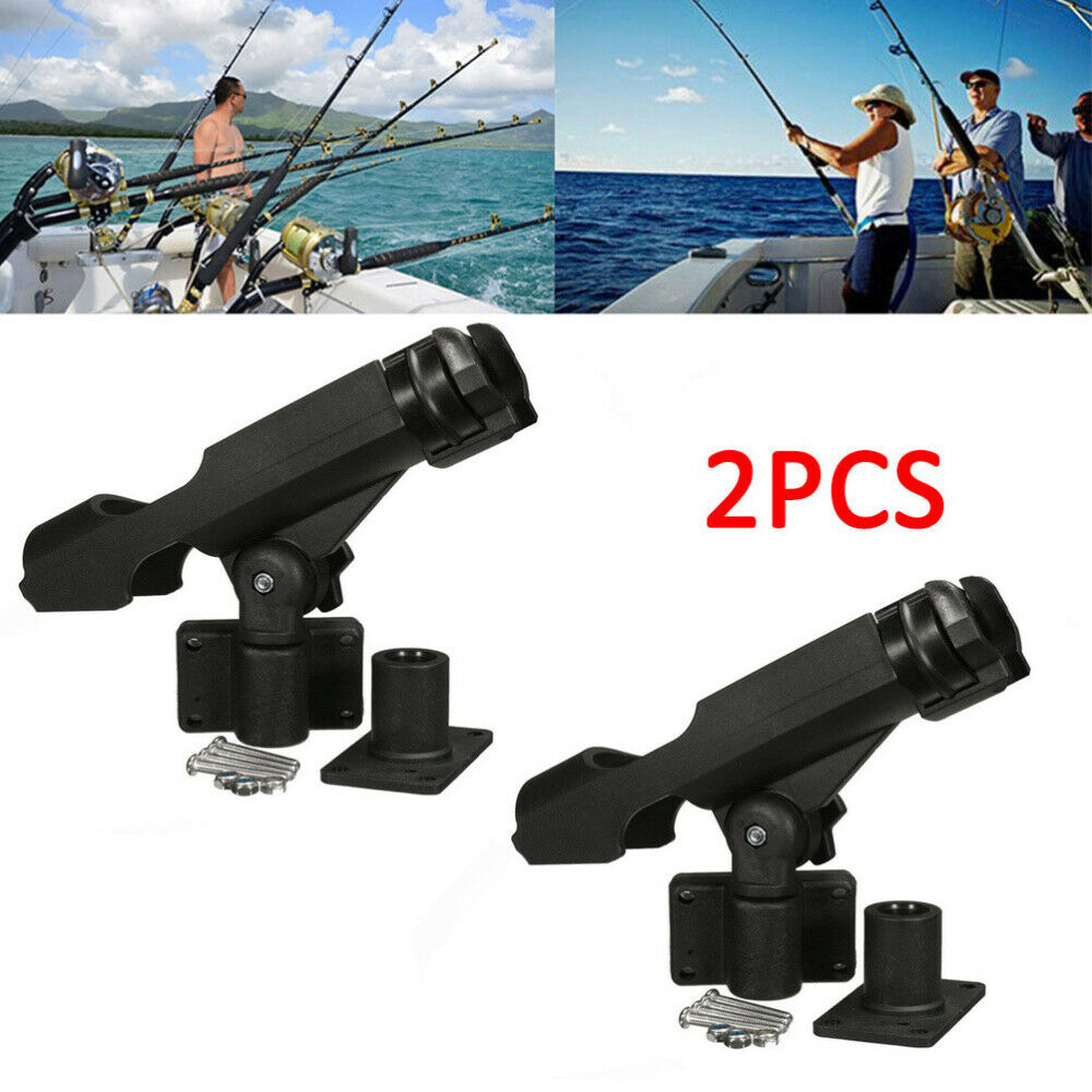 2PCS Fishing Rod Holder Adjustable 360 Degree Rack Stand For Boat Kayak Yacht A