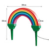 Waterproof Rainbow Solar Powered 3 LED Garden Lights Ornament Outdoor Lawn Lamps