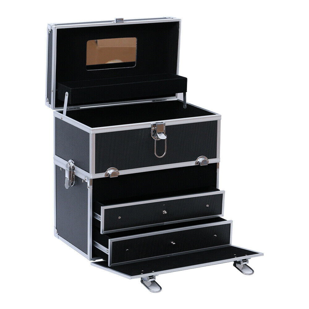 Extra Large Makeup Case Hairdressing Vanity Beauty Trolley Cosmetic Bo –  Quildinc
