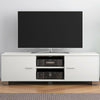Panana White TV Stand Cabinet Unit 2 Door 2 Shelves Cupboard Entertainment New