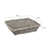 5 x Wicker Grey Gift Basket Storage Hamper Display Tray, 37.5 x 27.5 x 7.5cm