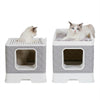 Drawer Style Enclosed Cat Litter Box Cat Bed Anti-splash Kitten Tray Toilet Rack