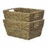 Natural Seagrass Storage Basket Woven Storage Basket Hamper and Gift Box M&W