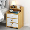 Bedside Table Cabinet Chest of 3 Drawers Nightstand Bedroom Furniture & Keylock