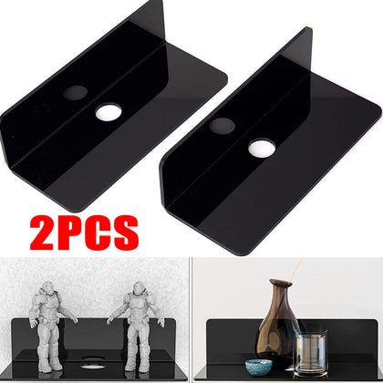 1Pcs Acrylic Self Adhesive Floating Wall Shelves Storage Display Shelf Speaker