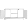 White 43 in TV Stand Cabinet with 2 Doors and Shelves Sideboard for Living Room