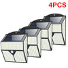 Super 436 LED Solar Powered Lights Outdoor Wall Security Bright Garden PIR Lamp