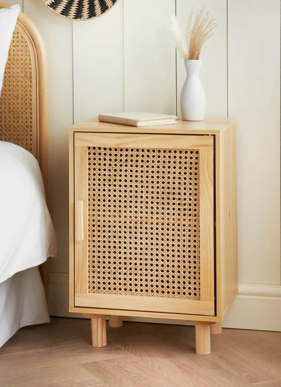 Cane bedside outlet table kmart