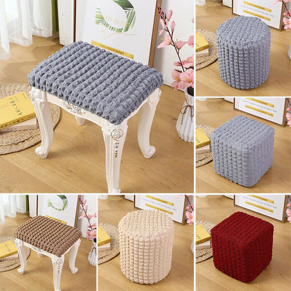 UK Stretch Jacquard Makeup Stool Cover Seat Protector Removable Cushion Cover