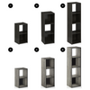 Furinno Pelli Cubic Storage Cabinet Espresso and Grey/Black