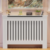 White Radiator Cover Cabinet Small Large Modern MDF Slat Wood Grill Furniture