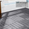 11x Composite Decking Boards WPC Garden Interlocking Tiles Balcony Patio Floor