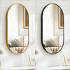 Metal Framed Wall Hanging Glass Oval Dressing Make-up Mirror Bathroom Home Decor
