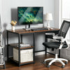 120x60cm Computer Desk with Storage Shelves Home Office Study Writing Work Table