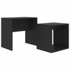 Coffee Table Set Chipboard Accent Side Nesting Tables Black