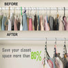 Space Saver Hanging Wardrobe Metal Clothes Hangers Coat Trouser Closet Organizer