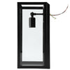 Rectangular Vintage Wall Light Metal Glass Lantern Garden Wall Lamp In/Outdoor