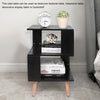 Modern Bedside Table Cabinet Bedroom Furniture Storage Nightstand Wooden Legs