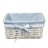 Wicker Storage Basket Washing Clothes Basket Hamper Picnic Basket Blue/Pink