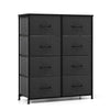 8 Drawers Dresser Tower Organizer Fabric Storage Chest of Drawers Metal Frame