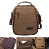 Men Canvas Shoulder Bag Leather Military Messenger Bag Satchel Vintage Handbag