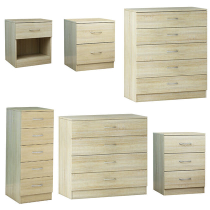 Modern Chest Of Drawers Bedside Cabinet Nightstand Bedroom Furniture Oak