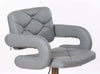 GREY ALICANTE GAS LIFT BAR STOOL, BREAKFAST KITCHEN BAR ETC, PADDED ARMS & BACK