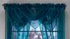 Plain Tasselled Voile Swags All Colours-Net Curtains Voile Swag Valance Pelmet