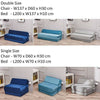 Single Double Fold Out Chair Z Bed Futon Couch Sleepover Guest Mattress Washable
