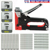 Heavy Duty Tacker Staple Gun 8/10/12mm Upholstery Stapler with 600 Staples Metal