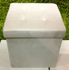 Luxurious Foldable Small Brushed Velvet Storage Box Seat Ottoman