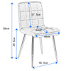 1x Dining Chairs Living Room Chairs with velvet +metal Counter Chairs blue