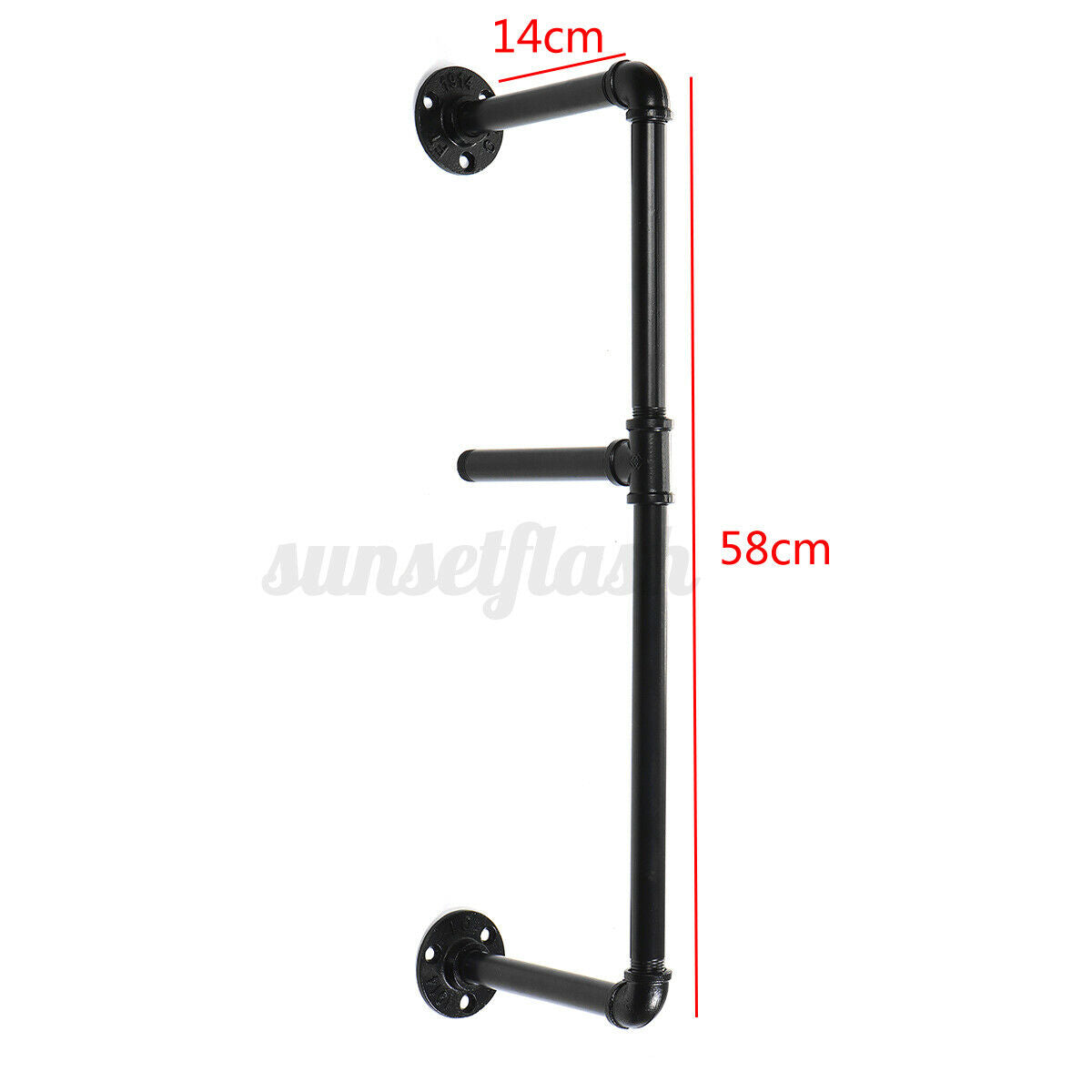 Industrial Floating Shelves Pipe Shelf DIY Rustic Steampunk Shelving Brackets UK