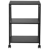 VEVOR Printer Stand 3-Tier Rolling Printer Cart with Hooks and Storage Shelves