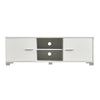 White TV Stand Cabinet Unit 2 Door Cupboard Entertainment 120cm for 22"-49"