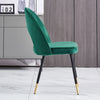 2 4 6 Dining Chairs Velvet Padded Seat Metal Legs Kitchen Dining Room