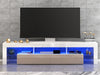 200cm RGB Moern Furniture TV Unit Cabinet Stand Doors LED Light With Drawer UK