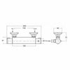 Thermostatic Shower Bar Mixer Valve Tap Bathroom Twin Bottom Chrome 1/2" Outlet