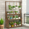 Large Wooden Flower Plant Stand Tall Hanging Shelf Planter Bonsai Display Rack