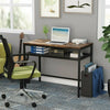 Simple Style Computer Desk Study Table Workstation with Wire Gauze Storage Shelf