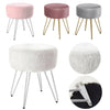 Dressing Table Stool Faux Fur/Velvet Pouffe Footstool Vanity Chair Hairpin Legs