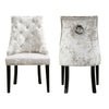 Set of 2/4 Crushed Velvet Knocker Dining Chairs Home Kitchen Restaurant Chair